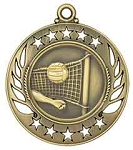 2 1/4 inch  Volleyball Galaxy Medal