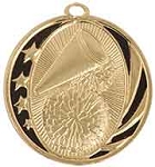 2 inch  Cheerleading Laserable MidNite Star Medal