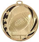 2 inch  Football Laserable MidNite Star Medal