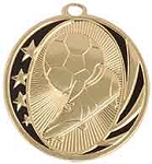 2 inch  Soccer Laserable MidNite Star Medal