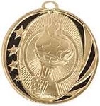 2 inch  Torch Laserable MidNite Star Medal