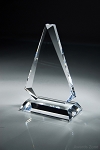 CRYSTAL TRIANGLE ON CRYSTAL BASE INDIVIDUALLY BOXED LASERABLE 5