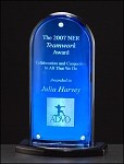 Arch Series Acrylic Award Featuring a Blue Mirror Upright 5