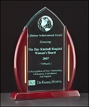 Acrylic Award on a Rosewood Piano Finish Base. 7-1/2