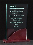 Acrylic Award on a Mahogany Finish Base 4-7/8