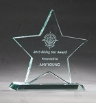 Jade Glass Star Award 5-3/4