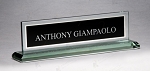 Glass Name Plate with Black Center 10