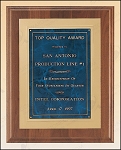 American Walnut Plaque with Gold Embossed Frame 12