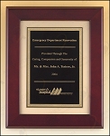 Rosewood Piano Finish Plaque with Florentine Plate 12