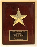 Gold Star Casting on Rosewood Piano Finish Plaque 6