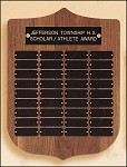 American Walnut Shield Perpetual Plaque 12