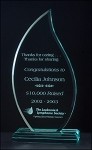 Flame Acrylic Award on Acrylic Base. 3-5/8