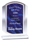 Marble Trophy Acrylic-Matching Series-Blue