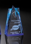 Corporate Acrylic Series Blue Star Award  Small