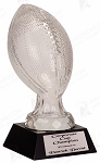 6 1/2 inch Glass Football with Marble Base