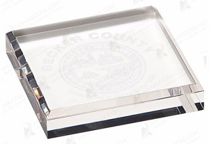 CLEAR ACRYLIC PAPERWEIGHT