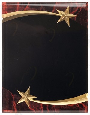 RED MARBLE SHOOTING STAR ACRYLIC PLAQUE