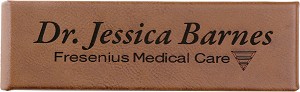 Dark Brown Leatherette Double Pen Case