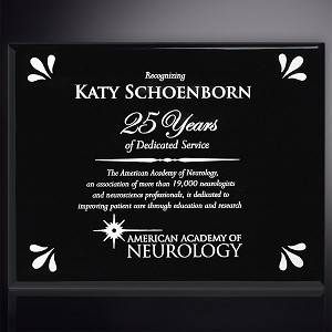 Aberdeen Black Laser Plaque 9