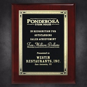 Aberdeen Rosewood Plaque 10-1/2