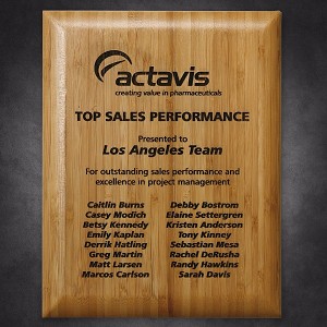 Bamboo Laser Plaque 8