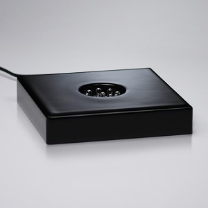 Black Piano Finish Lighted Square Base 4-1/4