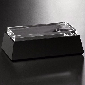 Black and Optical Crystal Base - Rectangle