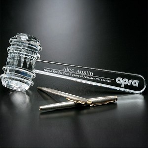 Crystal Gavel 9-1/4