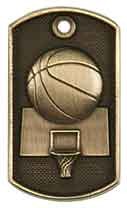 2 inch 3D Basketball Dog Tag
