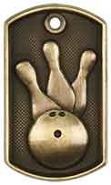 2 inch 3D Bowling Dog Tag