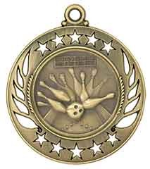 2 1/4 inch  Bowling Galaxy Medal