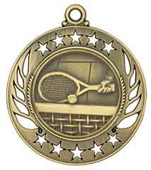 2 1/4 inch  Tennis Galaxy Medal