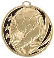 2 inch  Soccer Laserable MidNite Star Medal