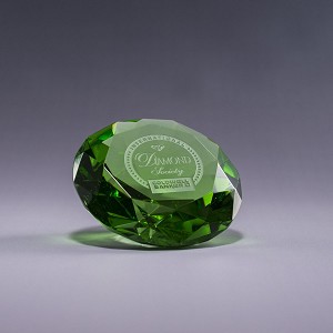Diamond Paperweight - Green
