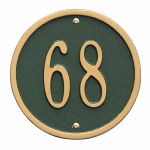 Green Gold Round 6 Diameter Wall One Line