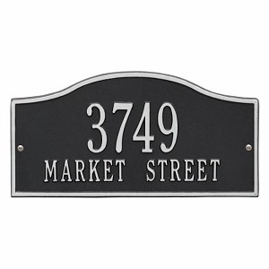 Black Silver Rolling Hills Plaques Standard Wall Two Line