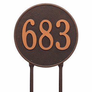 Oil Rubbed Bronze Round 15 Diameter Lawn One Line