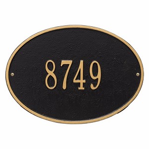 Black Gold Hawthorne Oval Standard Wall One Line