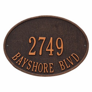 Oil Rubbed Bronze Hawthorne Oval Standard Wall Two Line