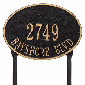 Black Gold Hawthorne Oval Standard Lawn Two Line