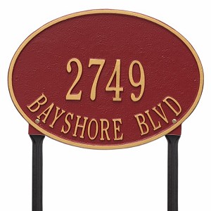 Red Gold Hawthorne Oval Standard Lawn Two Line