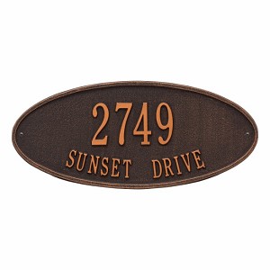Oil Rubbed Bronze Madison Oval Standard Wall Two Line