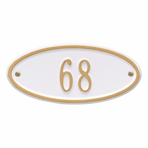 White Gold Madison Oval Petite Wall One Line