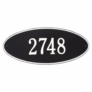 Black White Madison Oval Estate Wall One Line