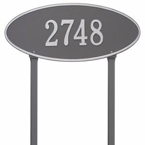 Pewter Silver Madison Oval Estate Lawn One Line