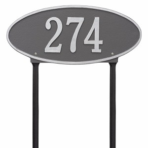 Pewter Silver Madison Oval Standard Lawn One Line