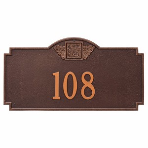 Antique Copper Monogram Estate Wall One Line
