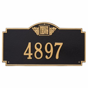 Black Gold Monogram Estate Wall One Line