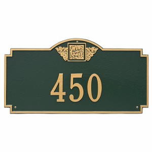 Green Gold Monogram Estate Wall One Line