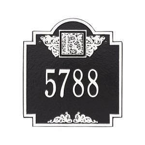 Black White Monogram Standard Wall One Line